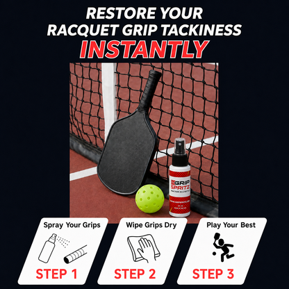 Grip Spritz Racket Grip Spray | Bottle + Spritz Mitt | Restore Tackiness