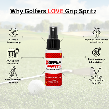 Grip Spritz Golf Club Grip Spray | Bottle + Spritz Mitt | Restore Tackiness on Any Club