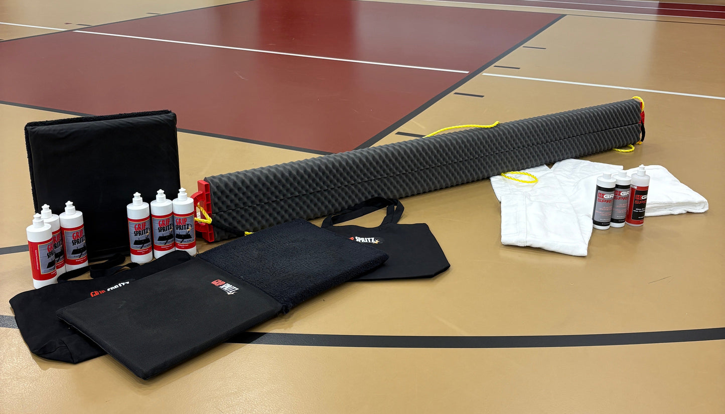 Grip Spritz Court Cleaning Mop and Basketball Traction Mat