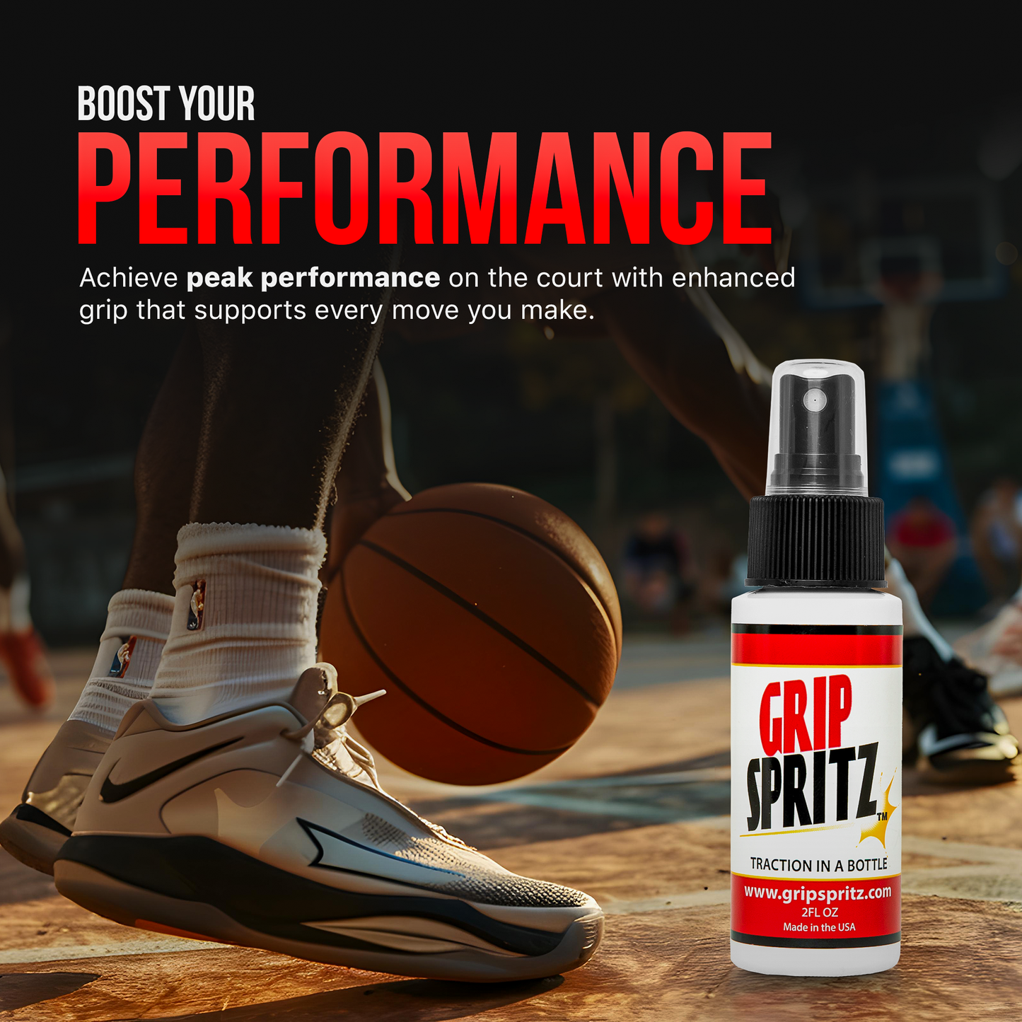 Grip Spritz boosts your basketball shoes performance