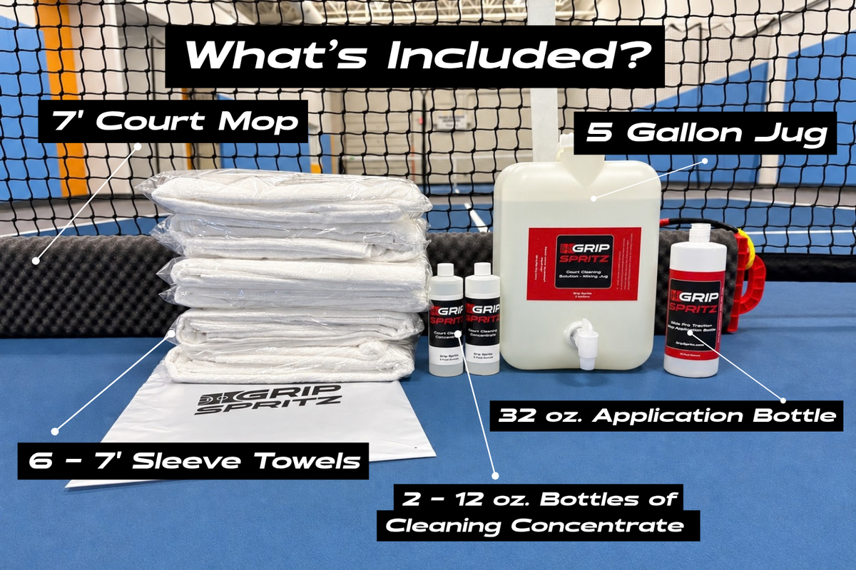 Grip Spritz Pickleball Court Mop | Multi Court Facility Kit